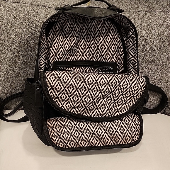 Madison West Black Textured Backpack - Picture 2 of 8